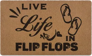 Rug Summer Funny Flip Flops Door Mat Concise Style Entrance Door Mat in Any ocasion 20x32 inch Suit for Indoor/Outdoor Welcome mat,Front or doordecor