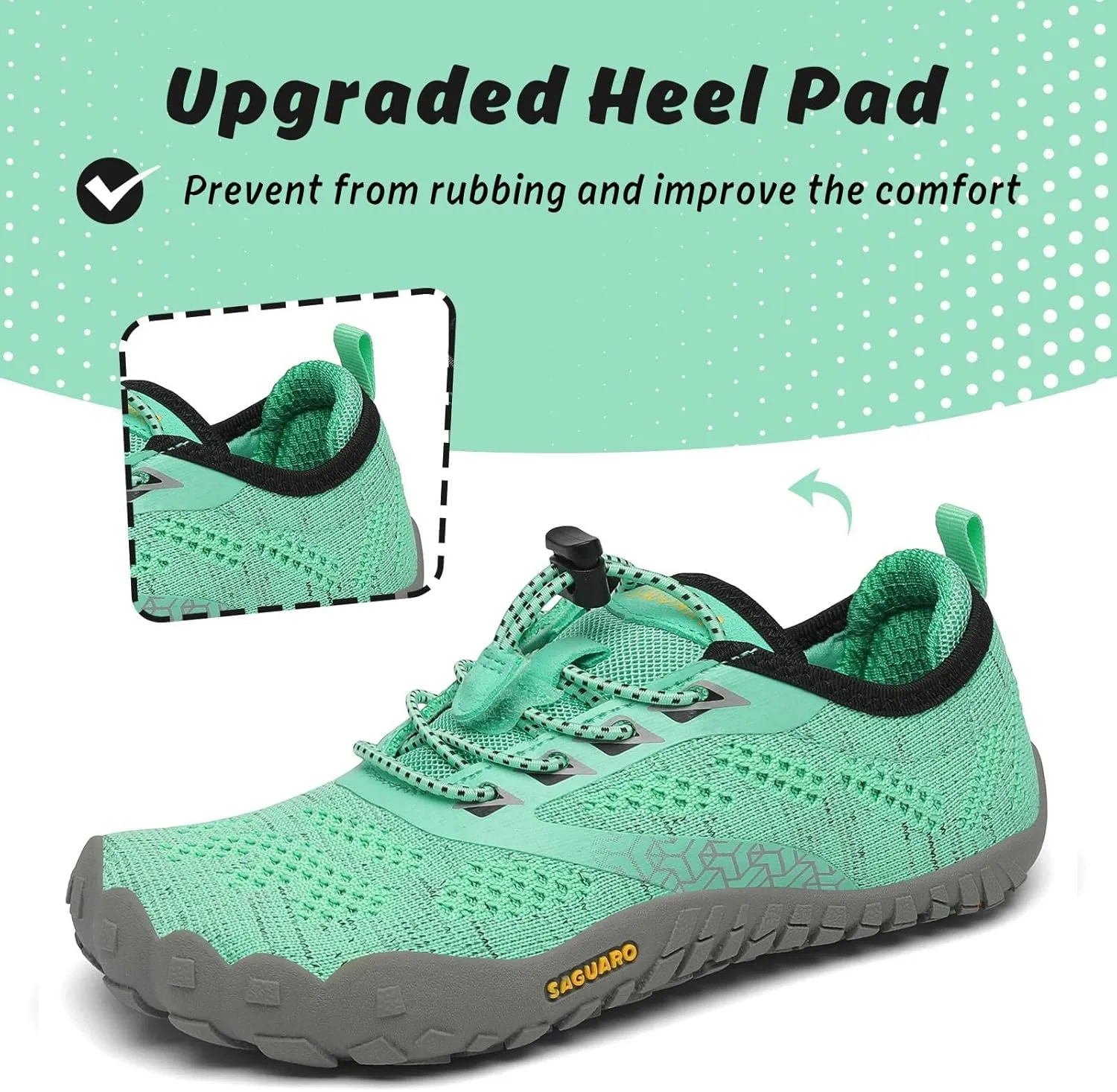 SAGUARO Kids' Barefoot Shoes Boys Girls Quick Dry Aqua Athletic Sneakers Lightweight Sport Footwear Toddler Water Shoes