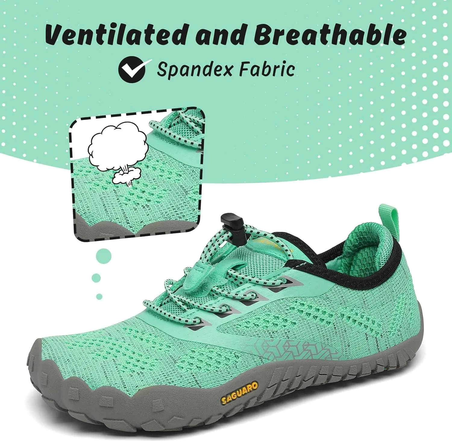 SAGUARO Kids' Barefoot Shoes Boys Girls Quick Dry Aqua Athletic Sneakers Lightweight Sport Footwear Toddler Water Shoes
