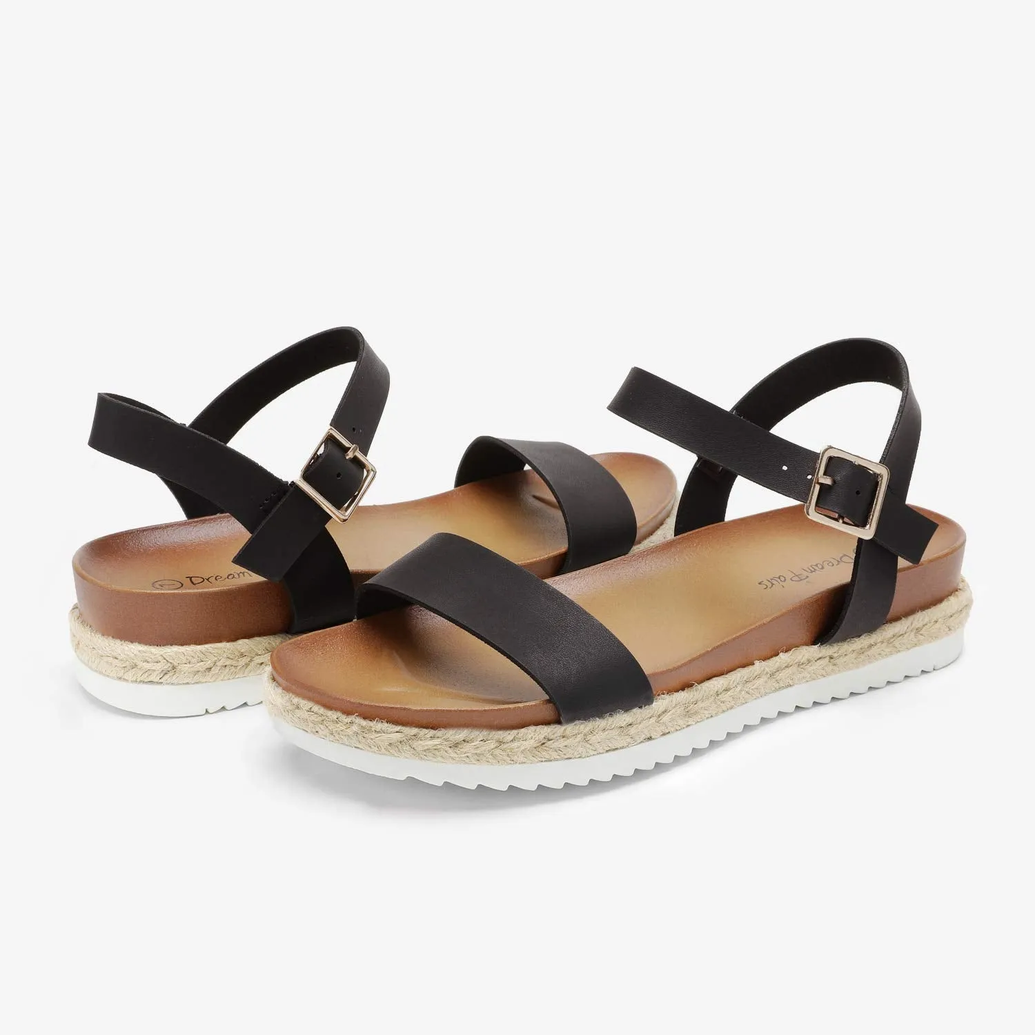 Sandals Strap Competitive pricing Casual Unique PAIRS Flatform Wedge DREAM Platform Open Toe Espadrille Ankle Womens