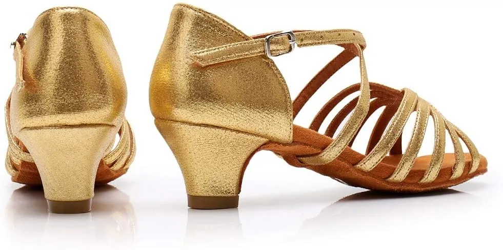 Sandals Women 2025 Fashion Latin Dance Shoes Ballroom Mid Heel Dance Shoes Strappy Wedding Bridesmaid Shoes