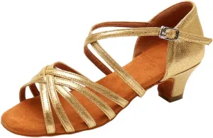 Sandals Women 2025 Fashion Latin Dance Shoes Ballroom Mid Heel Dance Shoes Strappy Wedding Bridesmaid Shoes