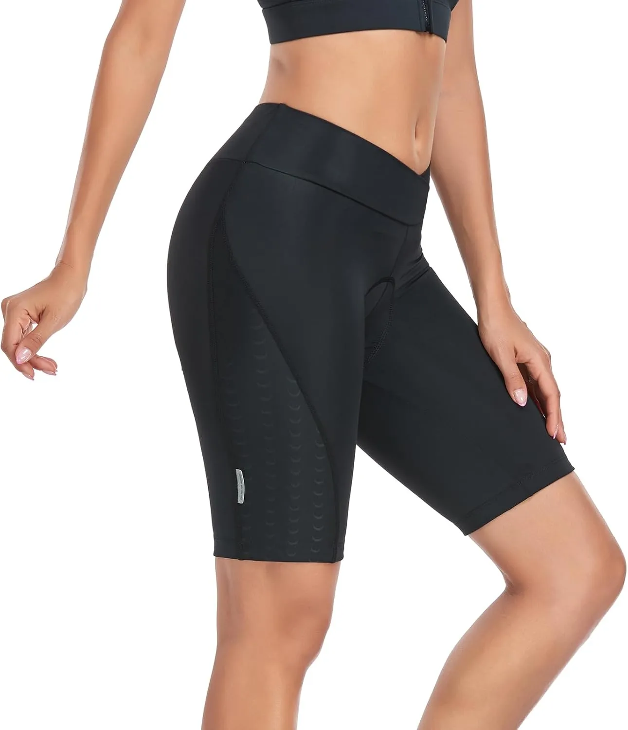 Santic Women's Cycling Shorts 4D Padded Quick Dry Breathable Bike Bicycle Shorts with Side Pockets