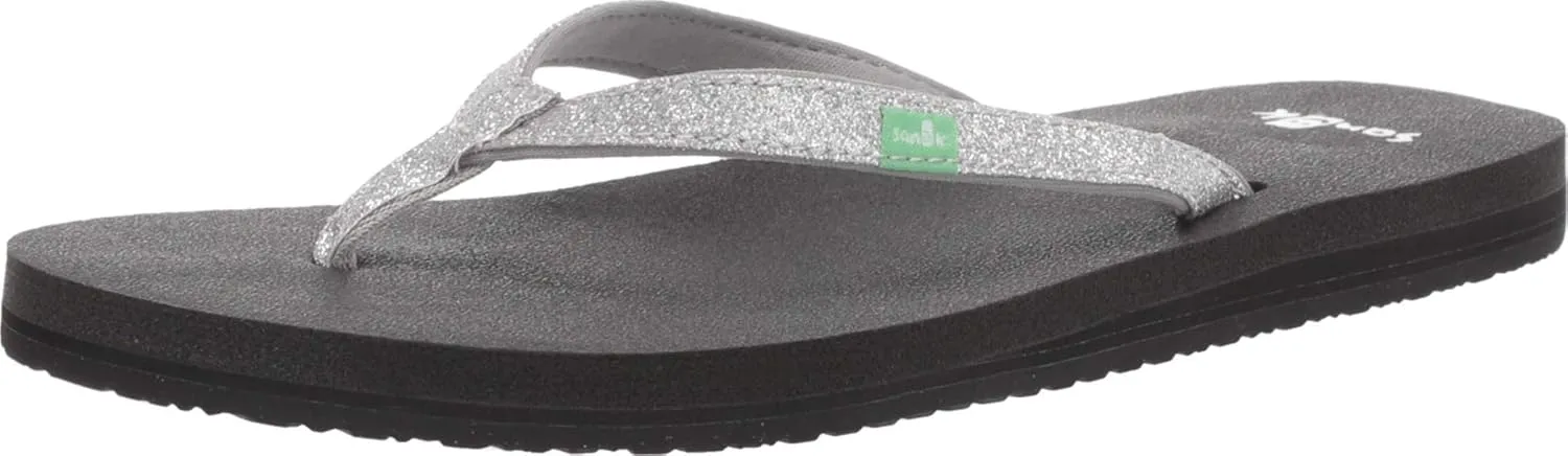 Sanuk womens Yoga Joy Metallic flip flop sandals
