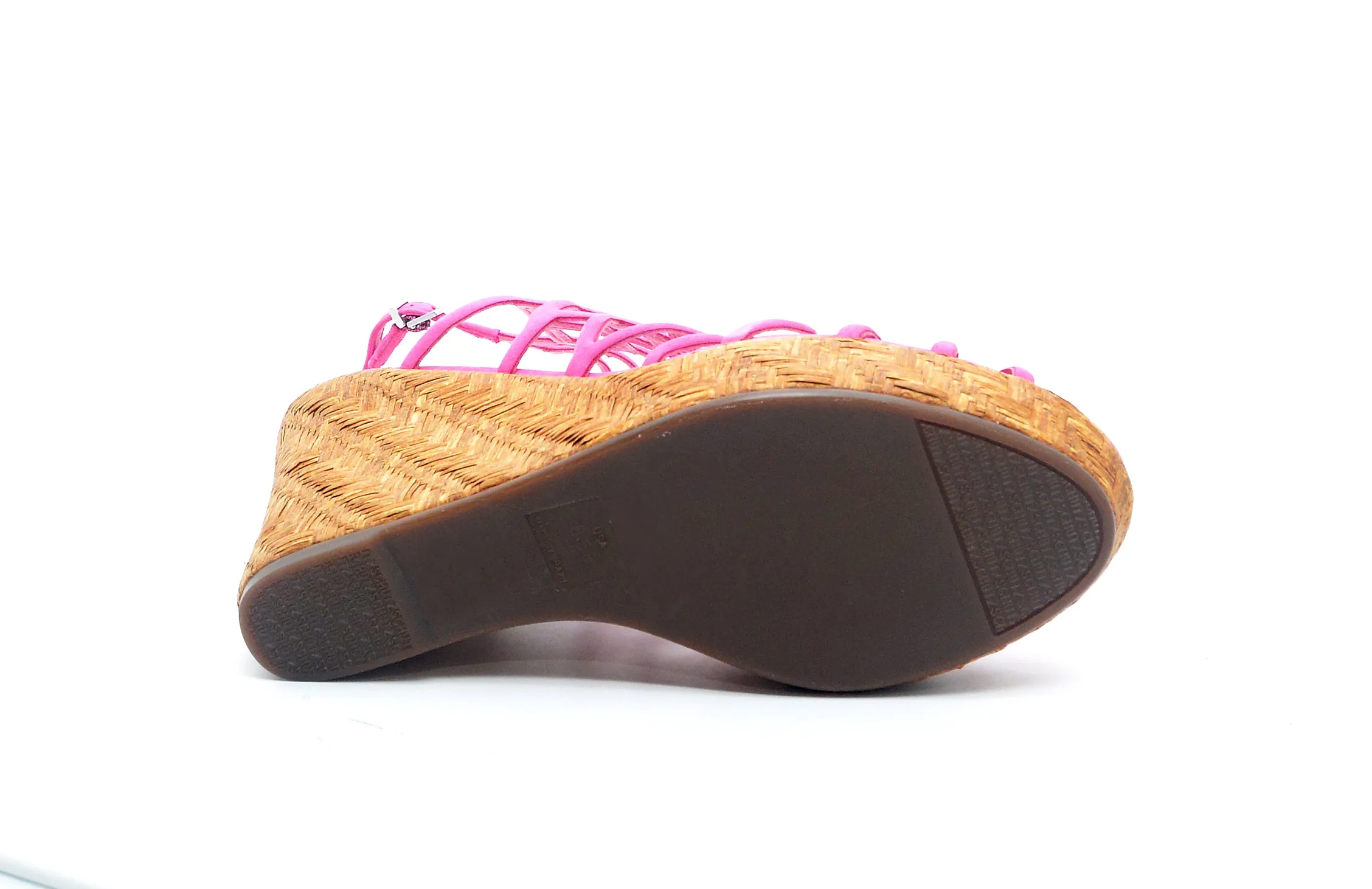 Schutz Toe High-precision Platform Sandal Caged Wedge Clear guidance Pink Open Womens Cork Heeled