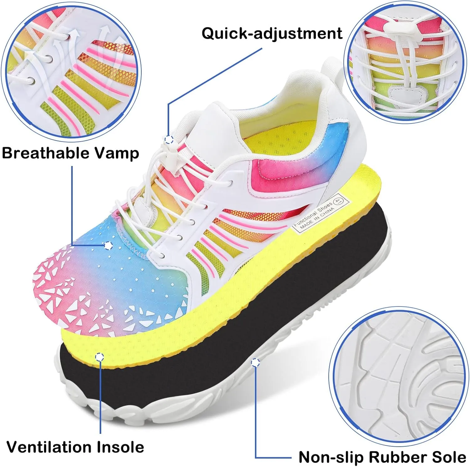 Scurtain Unisex Mens Womens Athletic Hiking Water Shoes Quick Dry Barefoot Aqua Shoes Swim Shoes Beach Shoes with Drainage
