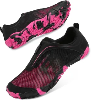 Scurtain Unisex Mens Womens Water Shoes Athletic Sports Aqua Shoes Barefoot Hiking Water Shoes Quick Dry Yoga Pool Swim Surf Beach Walking Shoes with Zipper