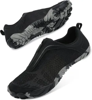 Scurtain Unisex Mens Womens Water Shoes Athletic Sports Aqua Shoes Barefoot Hiking Water Shoes Quick Dry Yoga Pool Swim Surf Beach Walking Shoes with Zipper