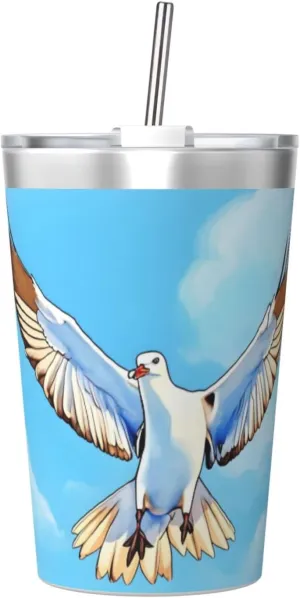 Seagulls in flight Printed Thermos Cup Ultralight Portable Travel Thermos Bottle