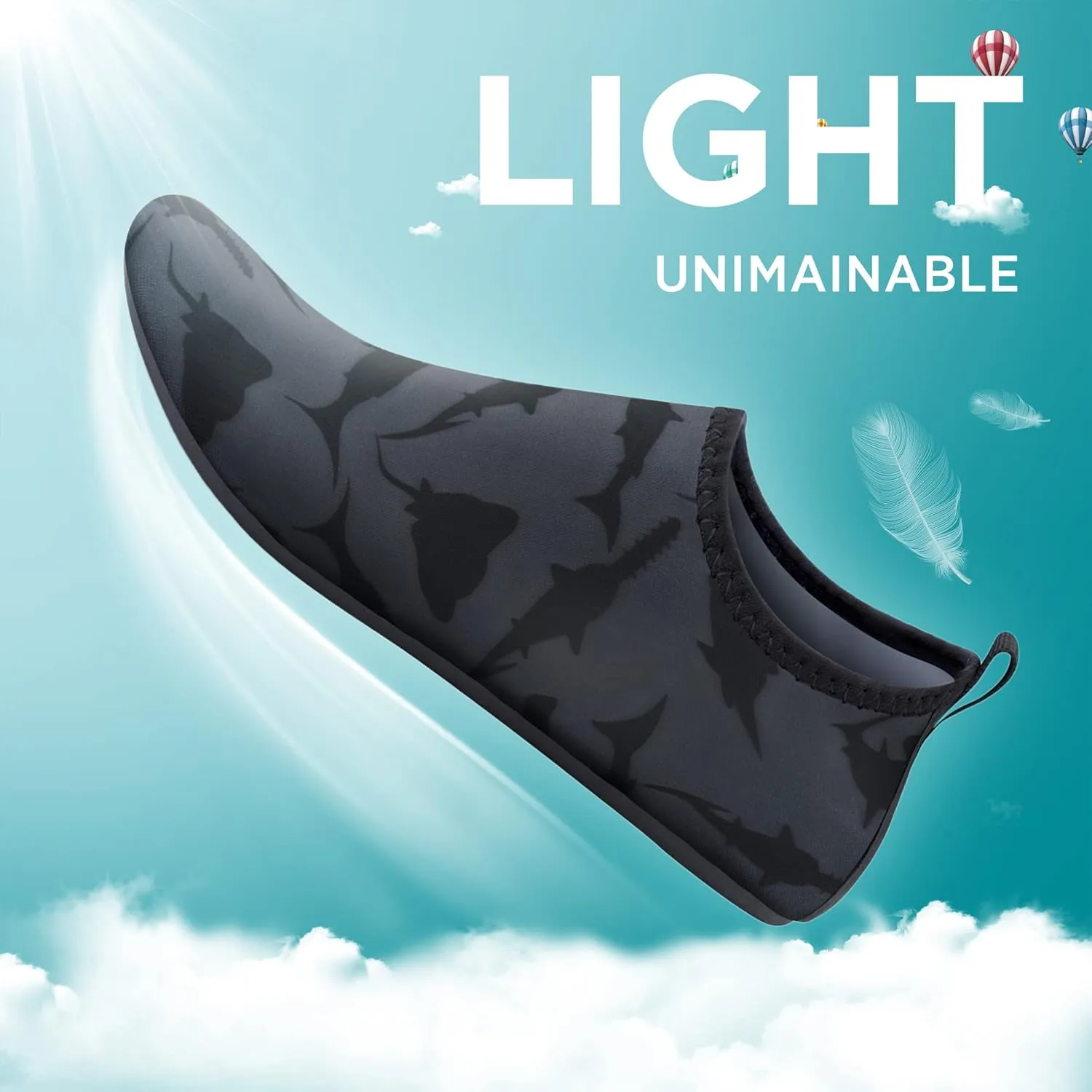 SEEKWAY Water Shoes Quick-Dry Aqua Socks Barefoot Slip-on for Beach Pool Swim River Yoga Lake Surf Women Men SK001