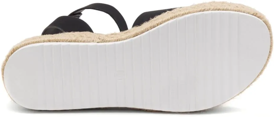 Shoe Land Legossa Womens Platform Sandals Ankle Strap Espadrilles Comfortable Open Toe Flatform Wedge Casual Sandal Black White Tan Platform Sandals for Summer