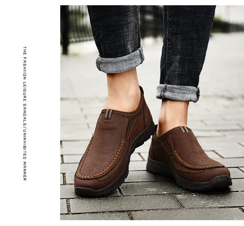 Shoes Flat Hot price drop Men Comfortable Shoes Leisure Breathable Fashion Men Loafers Handmade Sneakers Worldwide shipping Casual Retro Shoes Loafers