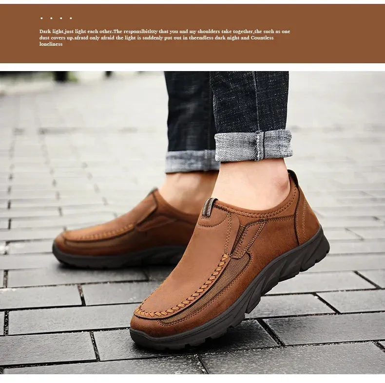 Shoes Flat Hot price drop Men Comfortable Shoes Leisure Breathable Fashion Men Loafers Handmade Sneakers Worldwide shipping Casual Retro Shoes Loafers