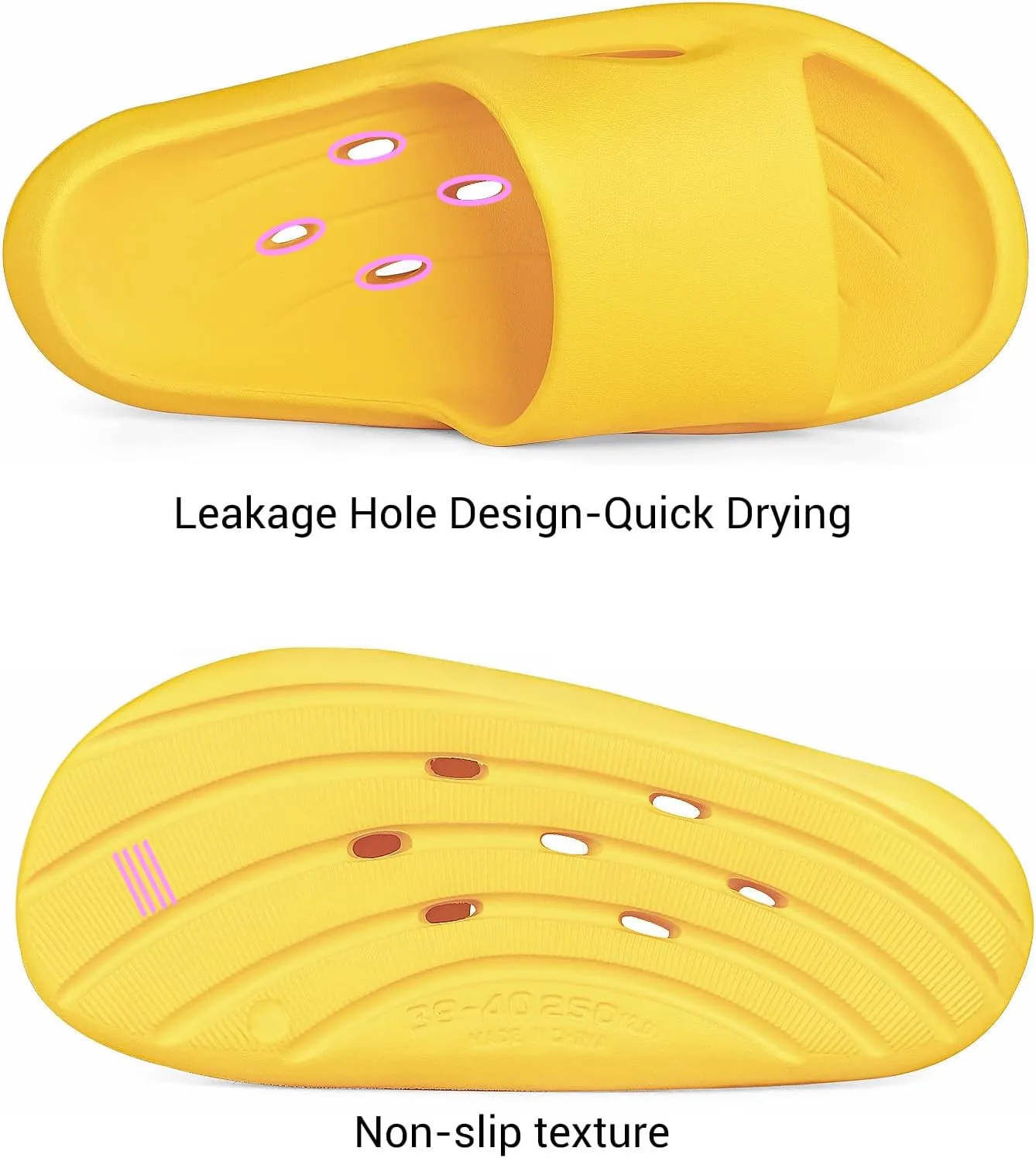 Shower Shoes Quick-Dry Non-Slip Bathroom Slippers for Men & Women,Quick-Dry Non-Slip, Home Slides Dorms, Gym, Pool, Spa, Camping, Beach