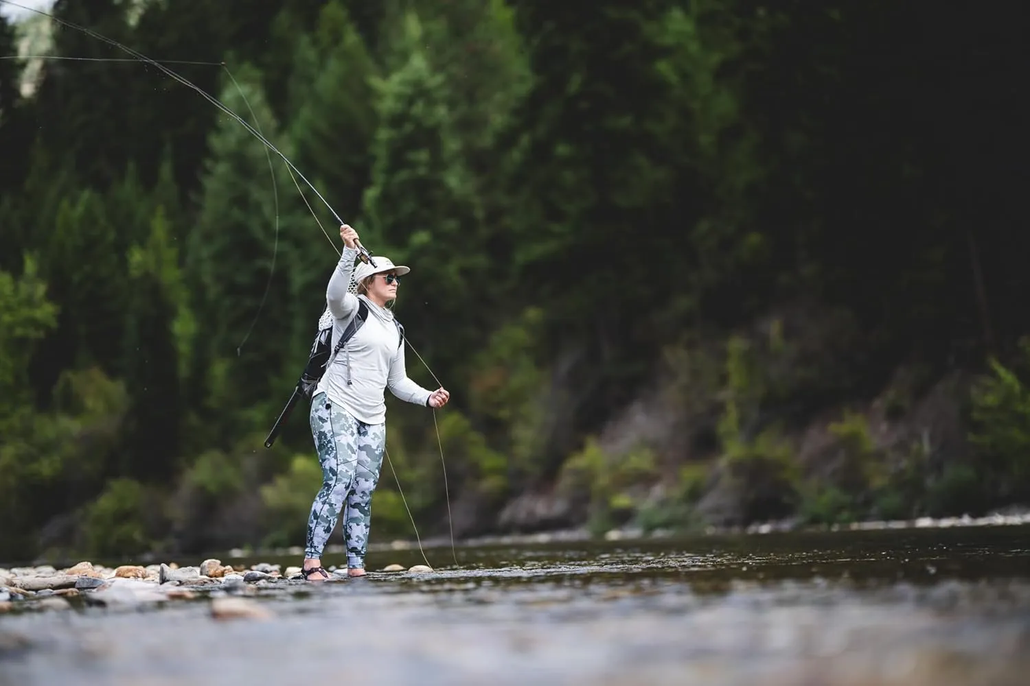 Simms Fishing Products Women's BugStopper Outdoor Leggings with Insect Shield Repellent Apparel, UPF 50