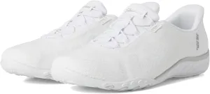 Skechers Modern Comfort Women's Women's Breathe Easy-Knitty Waves Hands Free Slip-Ins Sneaker, White, 8