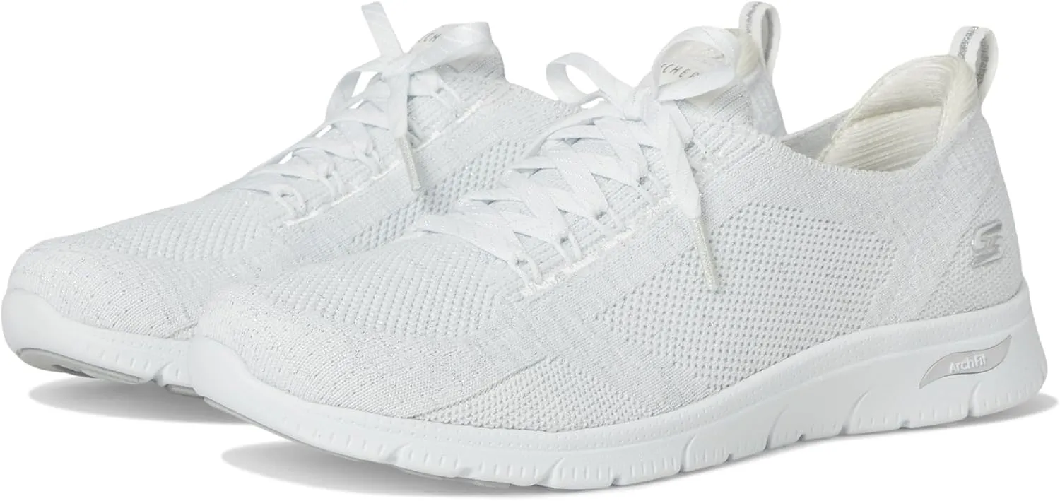 Skechers Sport Women's Women's Arch FIT Refine 2.0 Opal Sneaker, White/Silver=WSL, 10