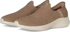 Skechers Sport Women's Women's Martha STEWAR Ultra Flex 3.0-Dazzling Hands Free Slip-INS Sneaker, Mocha=MOC, 5.5