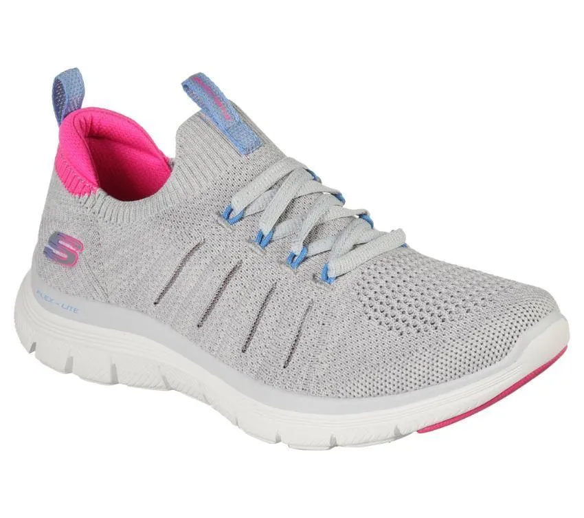 .Skechers Womens Flex Appeal 4.0 Grey/Pink- (149306/GYPK) - GX - R2L15