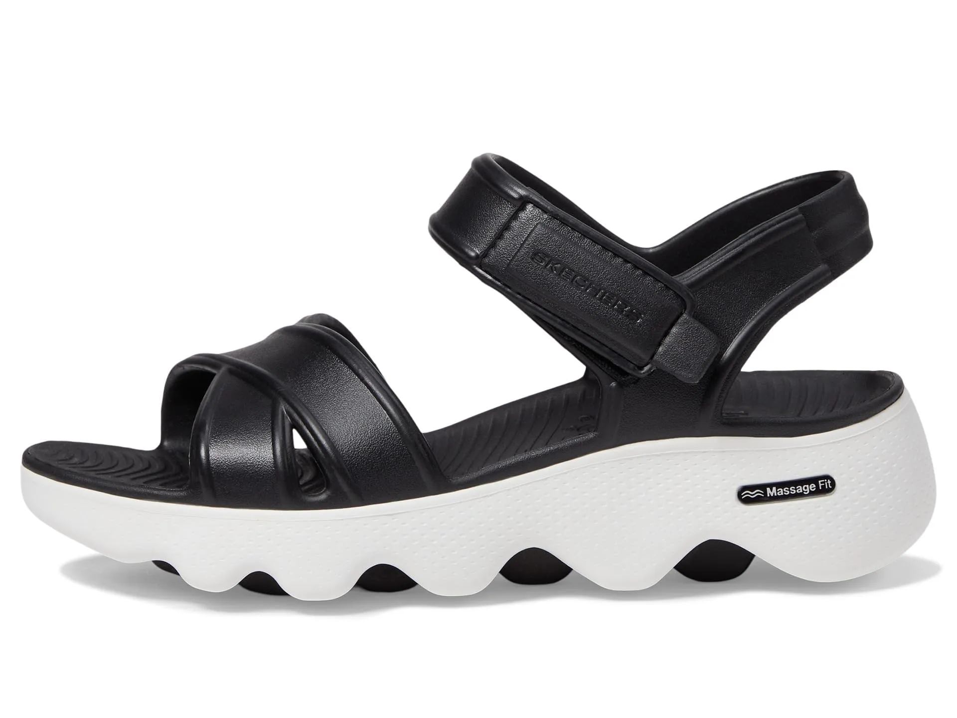 SKECHERS Women's Foamies Massage Fit-Heartfelt Flat Sandal