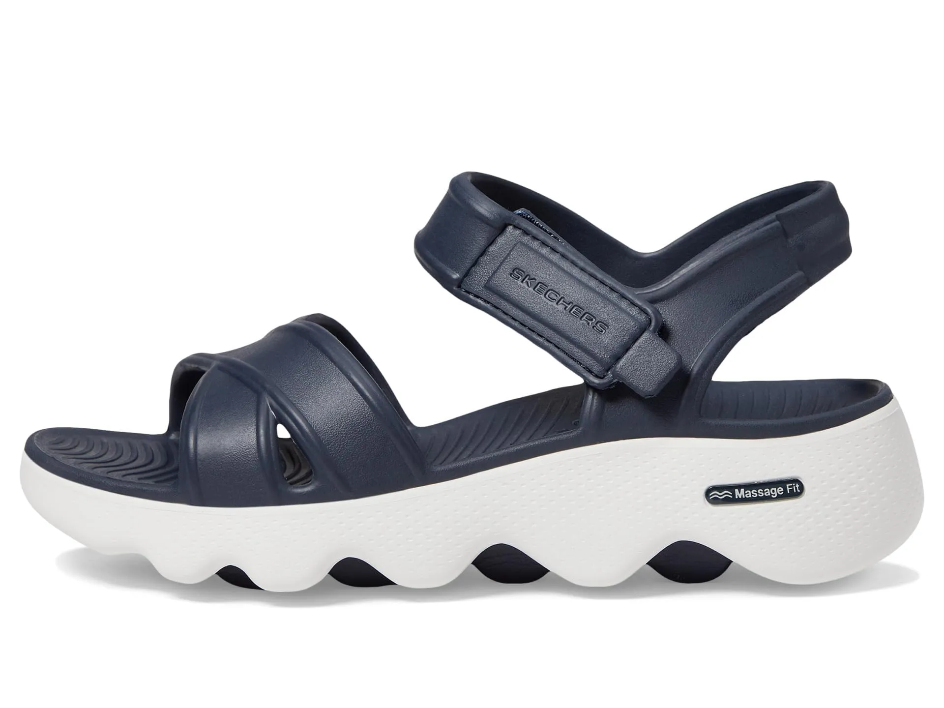 SKECHERS Women's Foamies Massage Fit-Heartfelt Flat Sandal