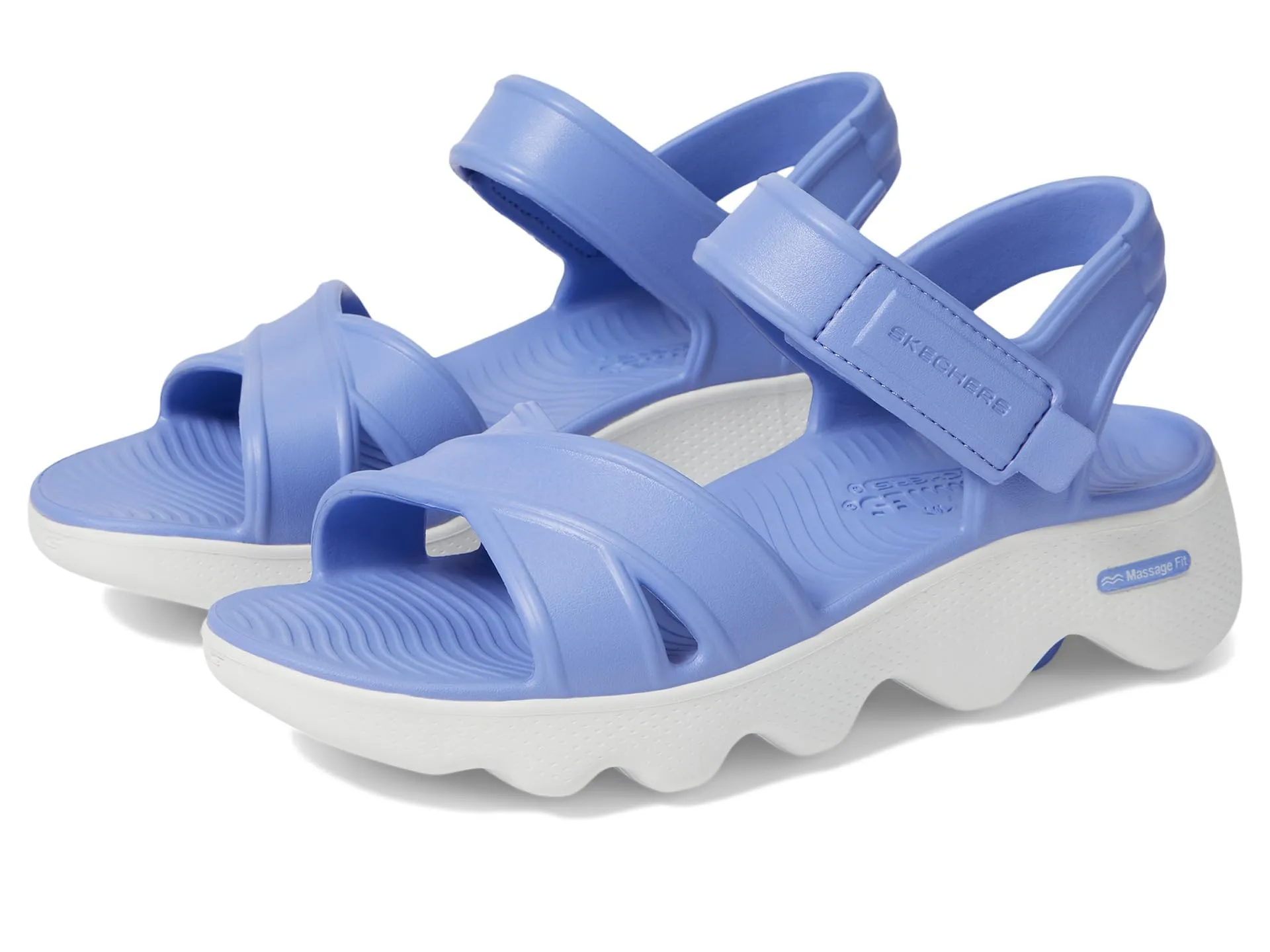 SKECHERS Women's Foamies Massage Fit-Heartfelt Flat Sandal