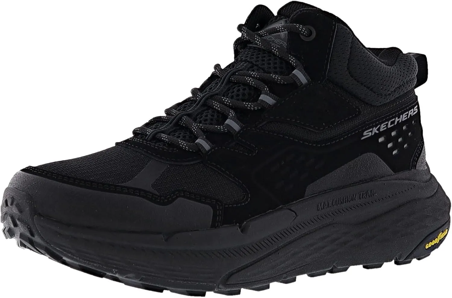 Skechers Women's Max Cushioning Elite Trail 2.0 - Arbor Pointe Trail Running Shoes, Black/Black, 9.5M