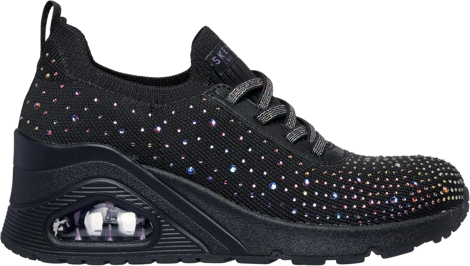 Skechers Women's Uno Wedge-Shine Knit Sneaker