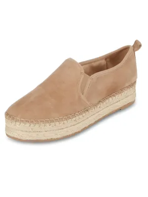 Slip Fashion Carrin Sam On Suede Edelman Espadrille Oatmeal Toe Exceptional Summer special Platform Rounded