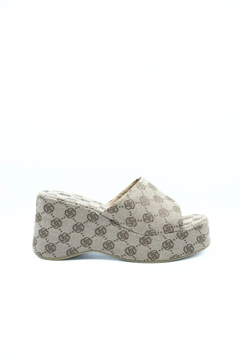 Slip On Wedge Heel Sandal