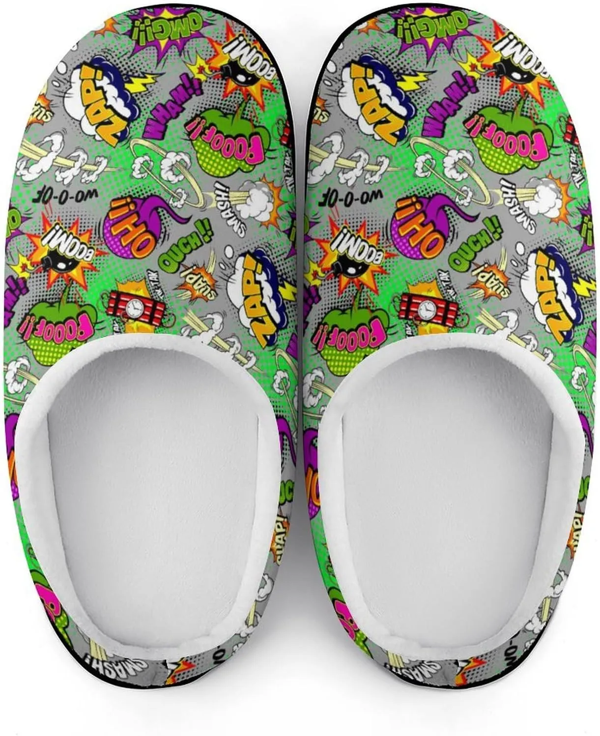 Sloth Happy Halloween Slippers For Women Memory Foam Cotton House Clog Slippers Comfy Slip-On Shoes Indoor Outdoor