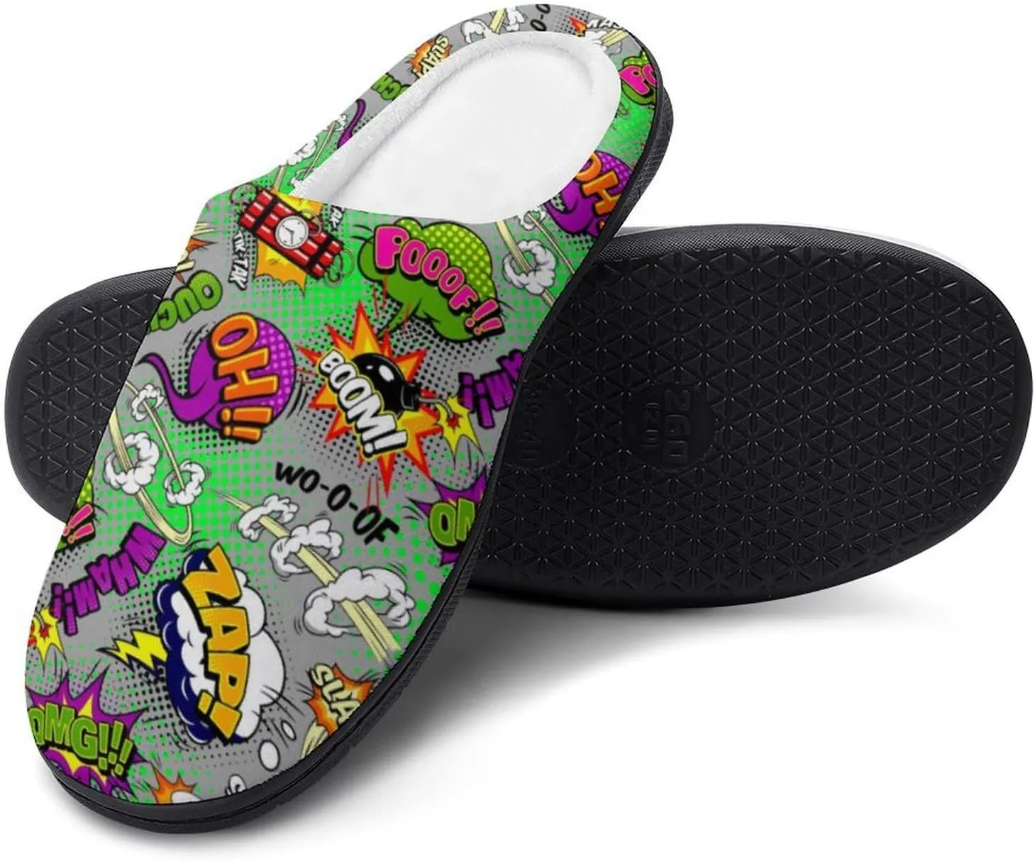 Sloth Happy Halloween Slippers For Women Memory Foam Cotton House Clog Slippers Comfy Slip-On Shoes Indoor Outdoor