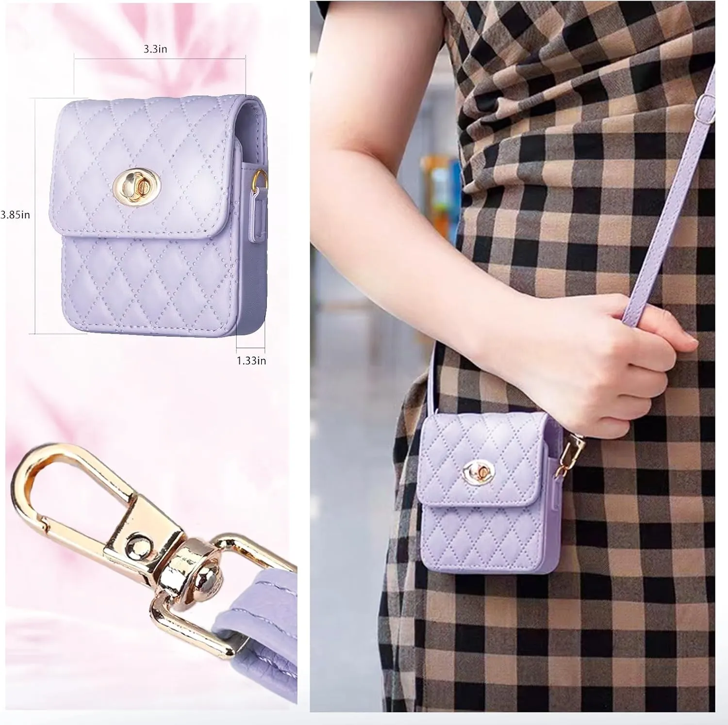 Small Crossbody Bag for Flip Phones - Compatible with Motorola Razr Series and Samsung Galaxy Z Flip Phones