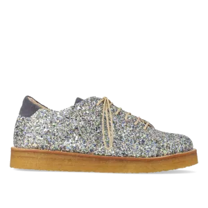Sneaker in glitter with plateau sole