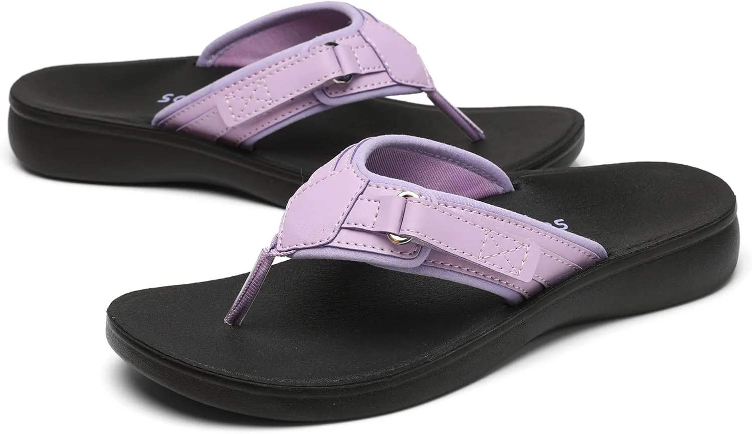 SOLLBEAM Womens Original Orthotic Comfort Thong Style Flip Flops Sandals With Arch Support Heel Cup