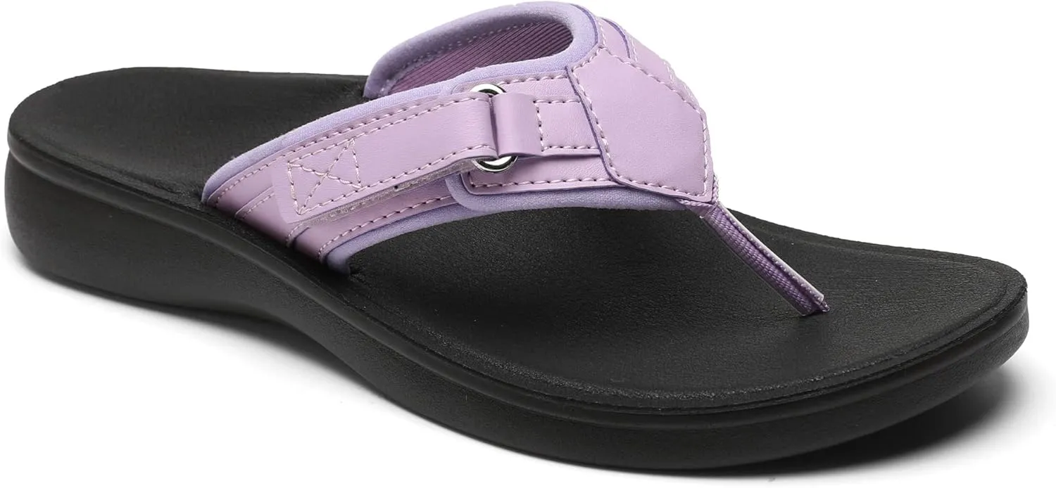 SOLLBEAM Womens Original Orthotic Comfort Thong Style Flip Flops Sandals With Arch Support Heel Cup