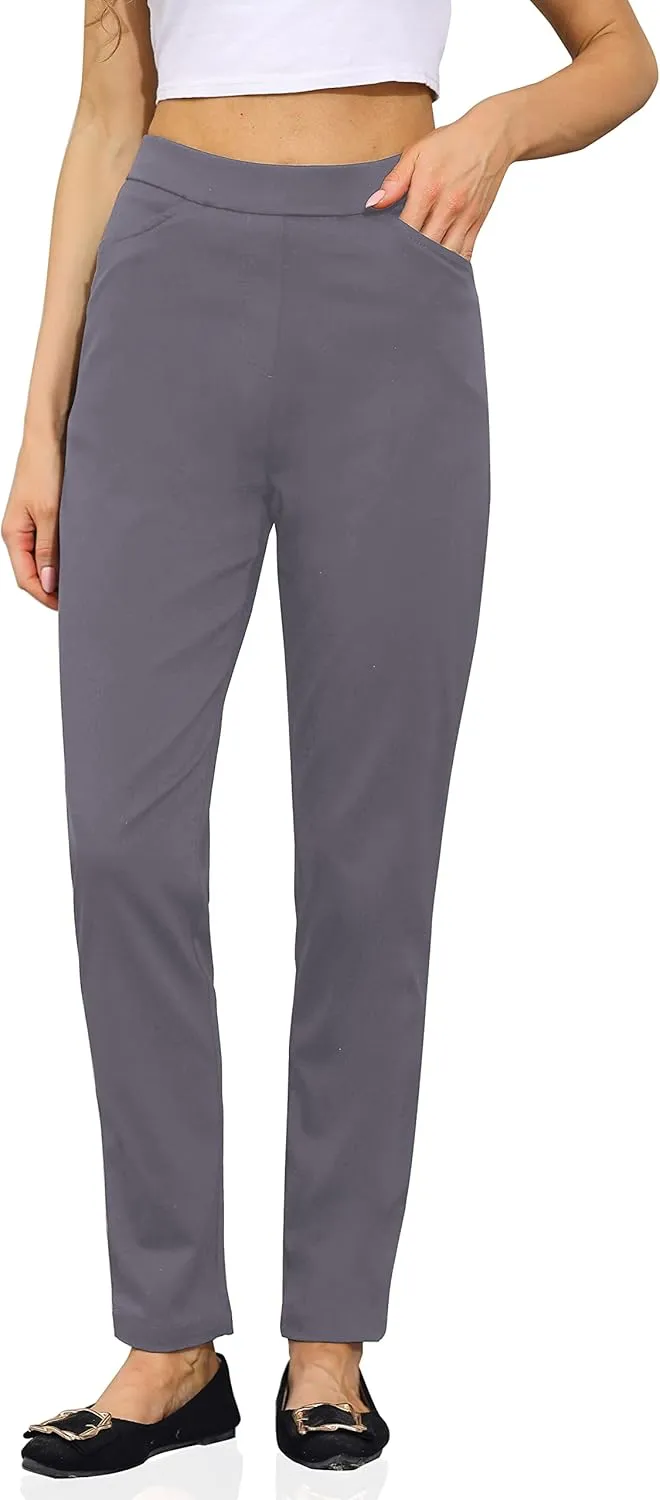 Soojun Women's Comfy Ultra Stretch Pull On Ankle Pant