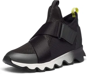 SOREL - Women’s Kinetic Sneak, Knit Sneaker with Scalloped Sole and Stretch Straps