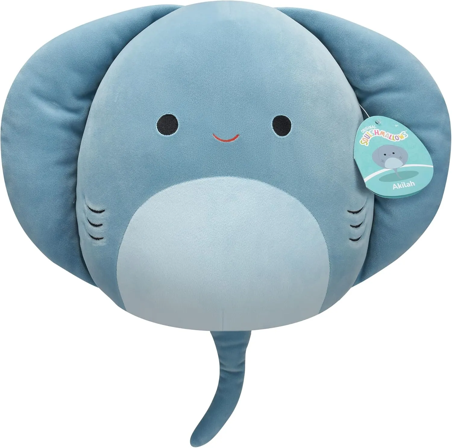 Squishmallows SQCR06619 Official Jazwares Akilah The Ray Plush 30 cm, Super Soft Plush