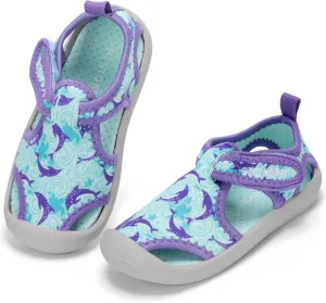 STQ Boys Girls Water Shoes Quick-Dry Slip on Beach Swim Pool Sandals(Toddler/Little Kid)