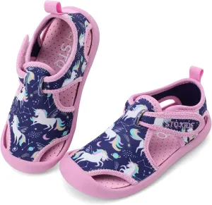 STQ Boys Girls Water Shoes Quick-Dry Slip on Beach Swim Pool Sandals(Toddler/Little Kid)