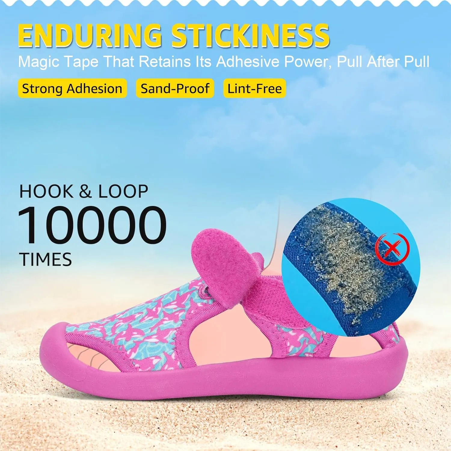 STQ Boys Girls Water Shoes Quick-Dry Slip on Beach Swim Pool Sandals(Toddler/Little Kid)