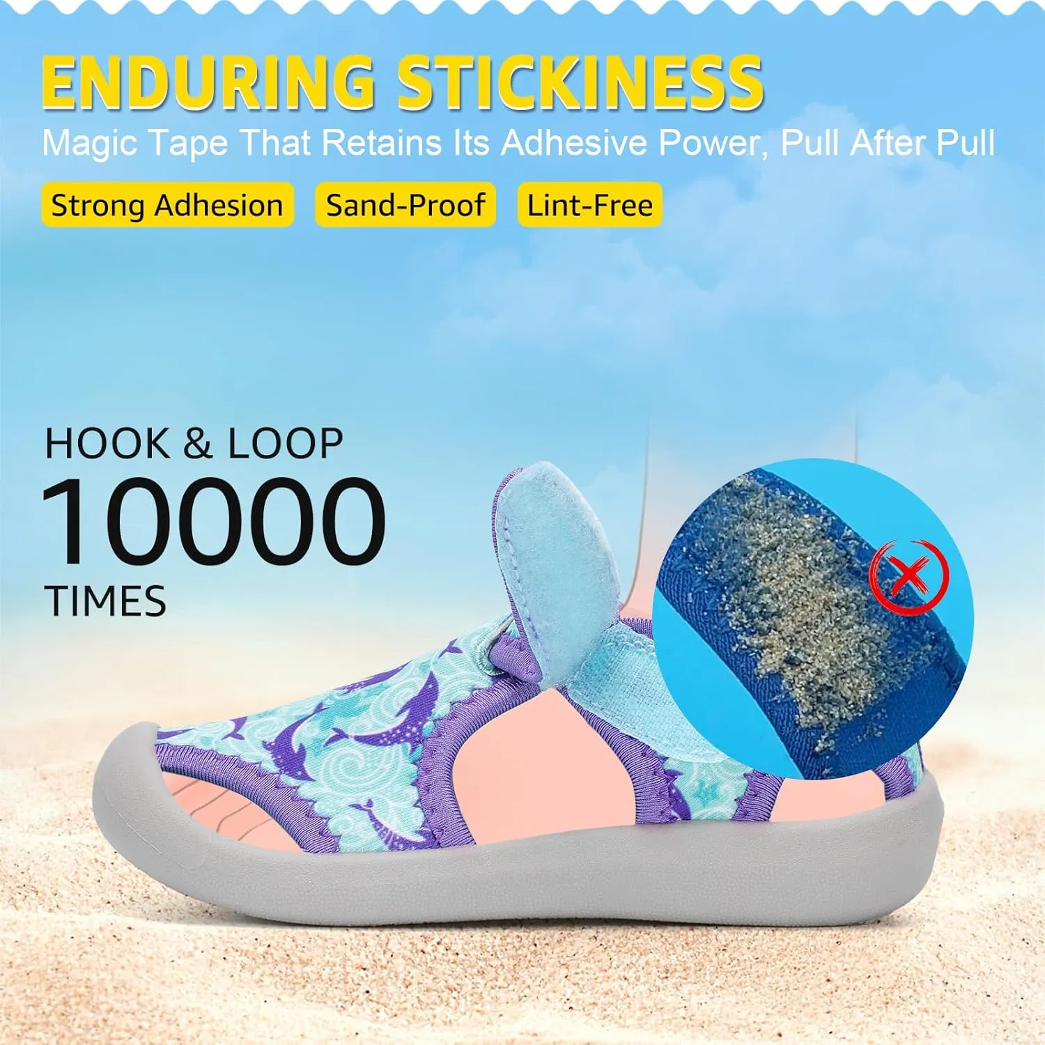 STQ Boys Girls Water Shoes Quick-Dry Slip on Beach Swim Pool Sandals(Toddler/Little Kid)