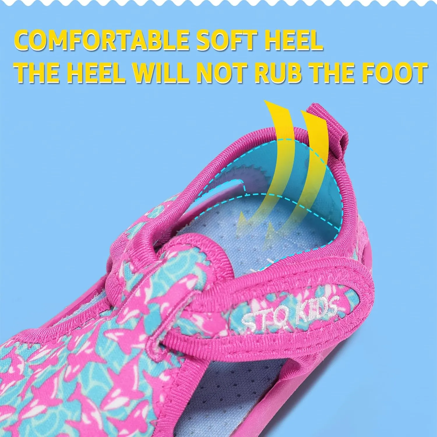 STQ Boys Girls Water Shoes Quick-Dry Slip on Beach Swim Pool Sandals(Toddler/Little Kid)