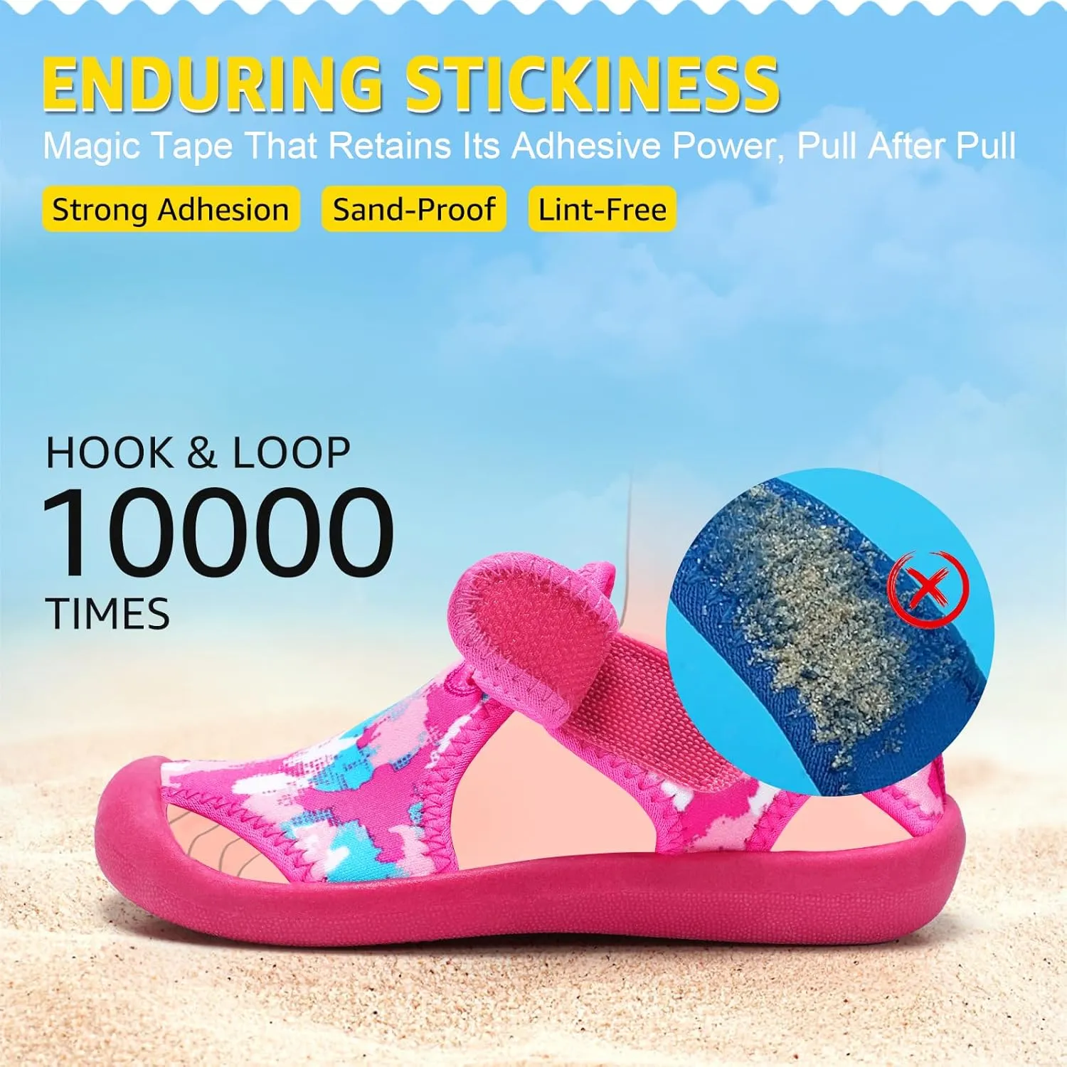 STQ Boys Girls Water Shoes Quick-Dry Slip on Beach Swim Pool Sandals(Toddler/Little Kid)