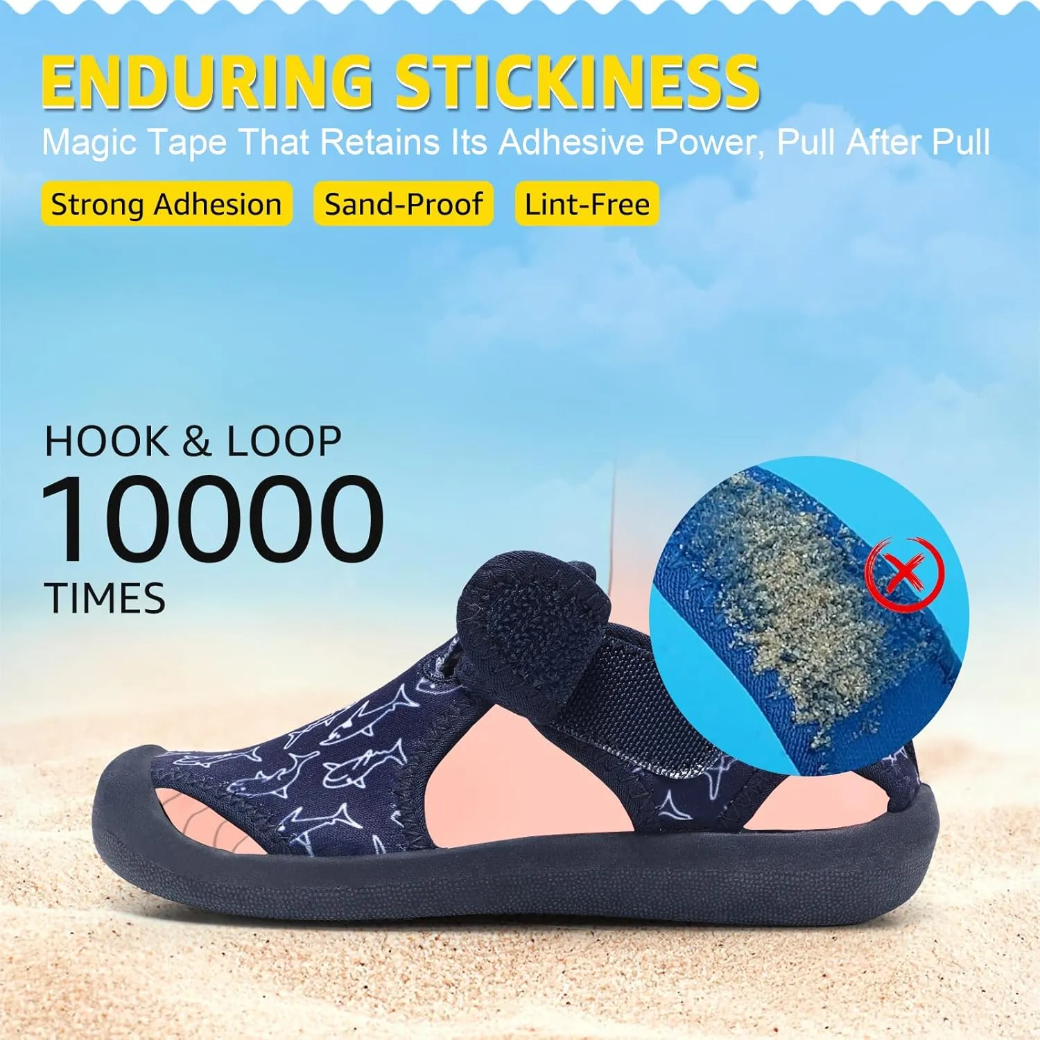 STQ Boys Girls Water Shoes Quick-Dry Slip on Beach Swim Pool Sandals(Toddler/Little Kid)