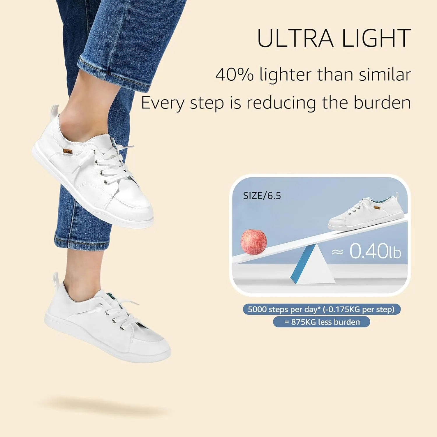 STQ Slip on Sneakers for Women Casual Canvas Shoes Machine Washable