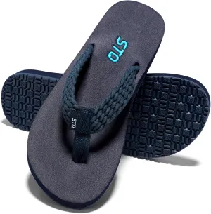 STQ Womens Quick Dry Flip Flops with Yoga Mat Sole丨Arch Support Thong Sandals