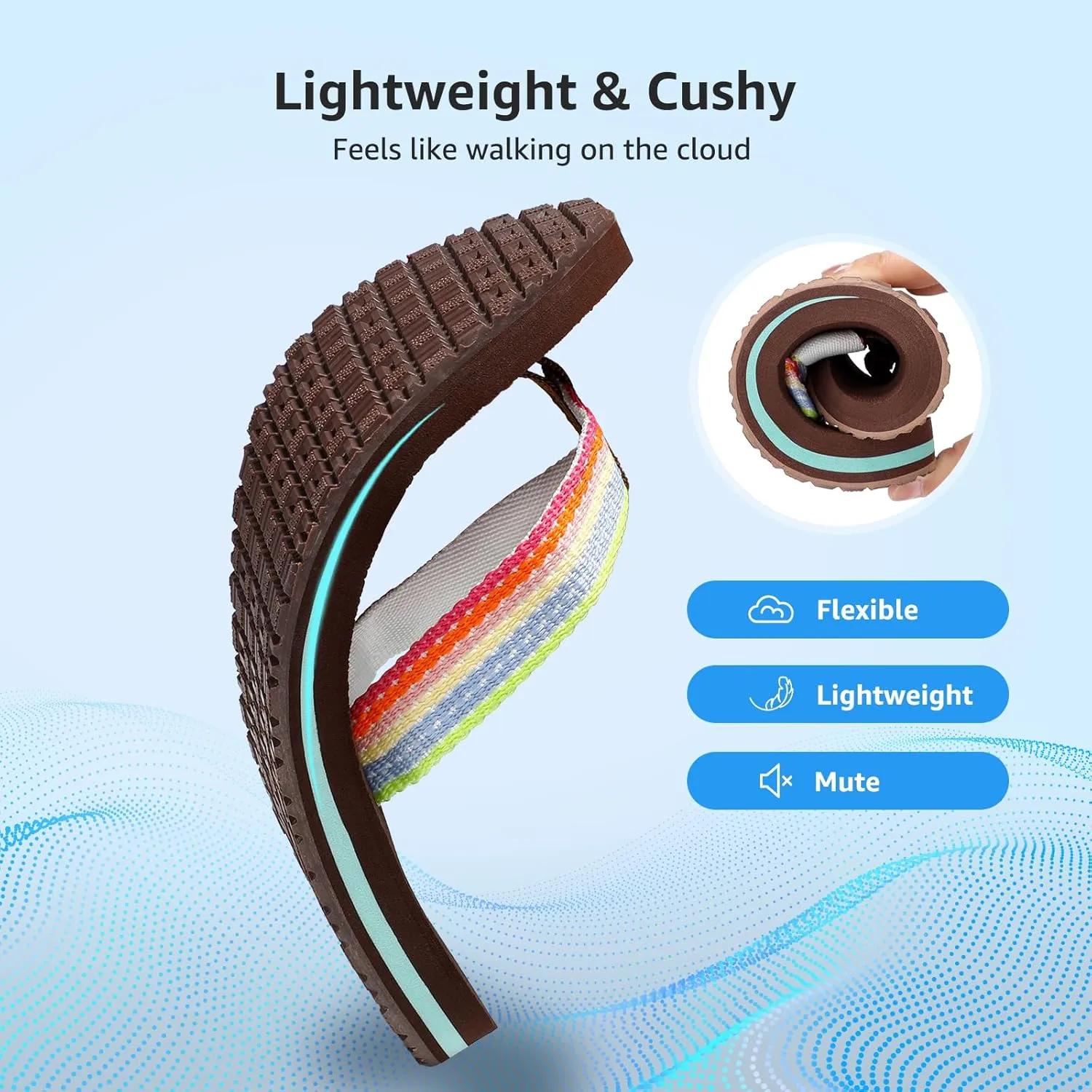 STQ Womens Quick Dry Flip Flops丨Arch Support Thong Sandals