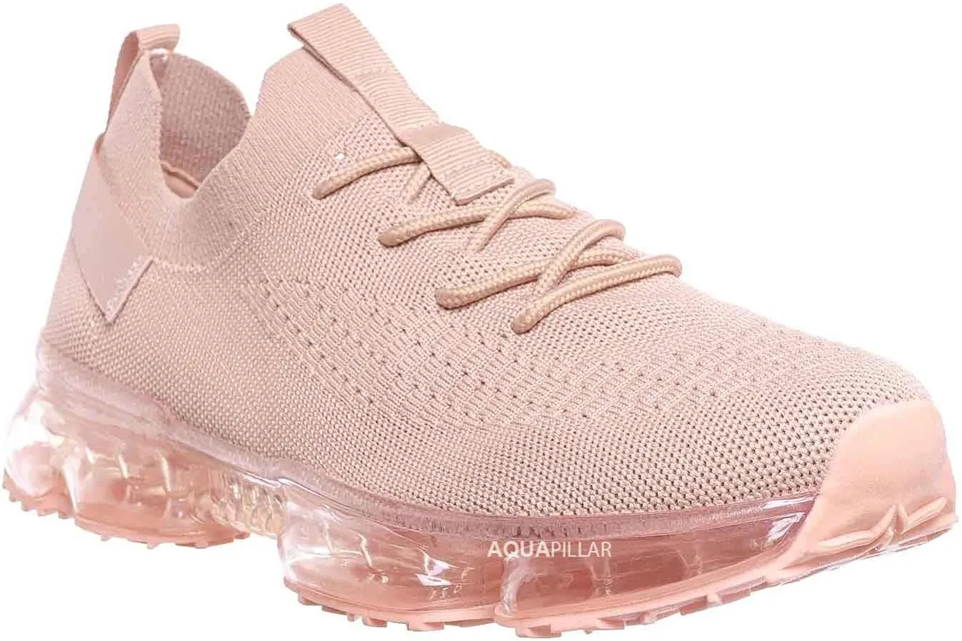 Stretch Elastic Mesh Sneaker - Festival Lace Up Rubber Air Bubble Cushion